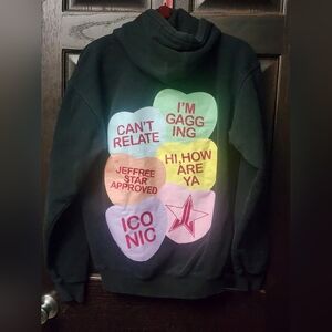 Jeffree Star Black Hoodie Valentine's Day Hard Candy Hearts Small Fashion